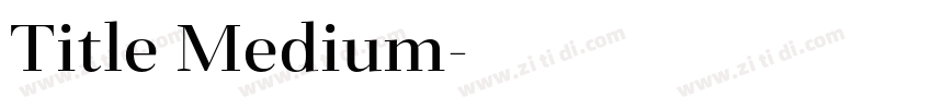 Title Medium字体转换